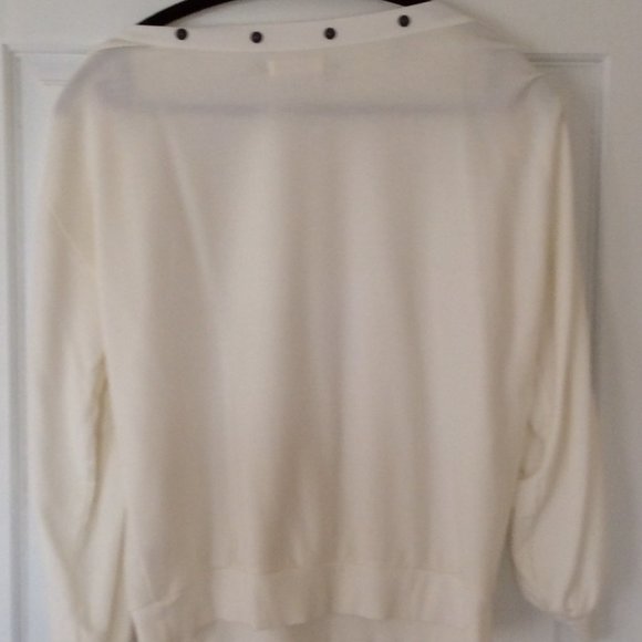 Atwell Ivory Long Sleeve Top sz. small - Picture 4 of 5